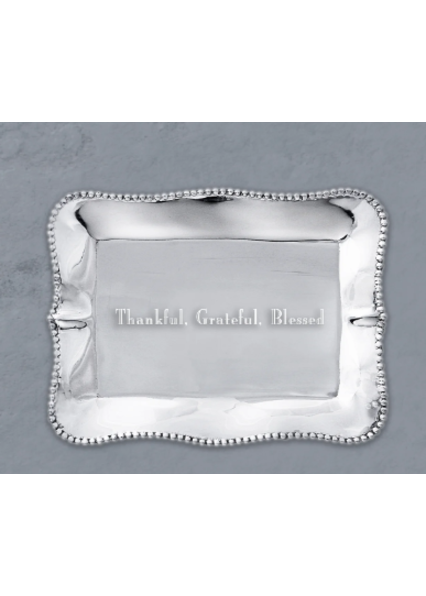 Beatriz Ball Beatriz Ball Pearl Desnisse Thankful, Greatful, Blessed Rectangle Tray