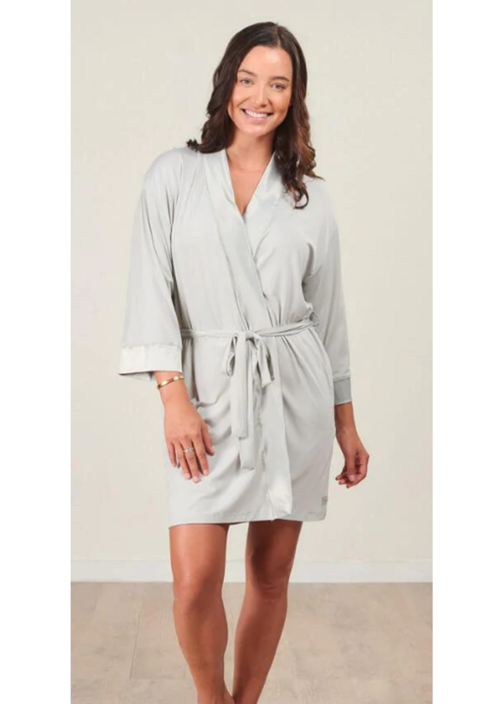 Face Plant Dreams FPD Bamboo Kimono Robe Fog Small/Medium