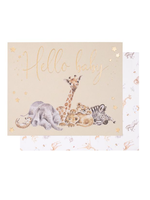 Wrendale Designs Wrendale Designs Little Savannah Hello Baby Greeting Card