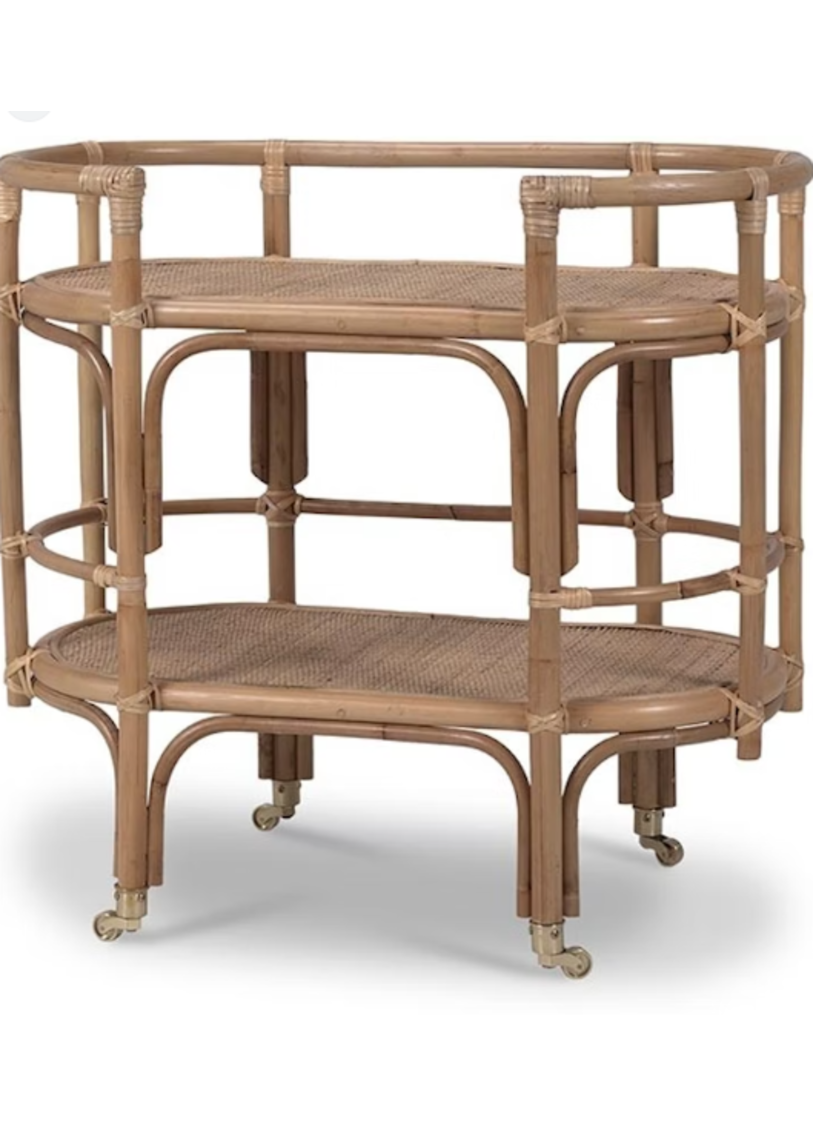 Bramble Bramble Accessories Harper Rattan Bar Cart