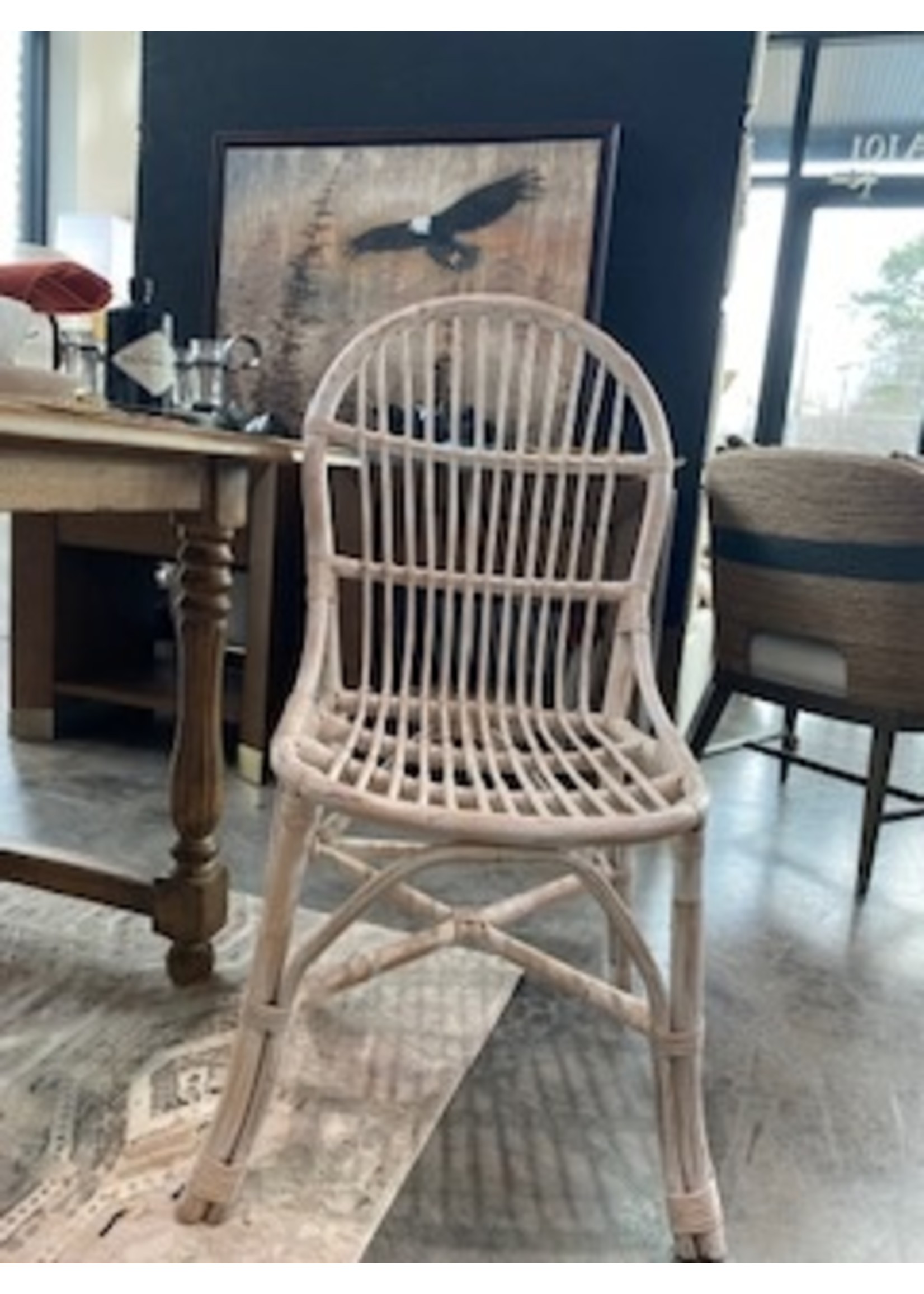 Bramble Bramble Pendleton Dining Chair w/o Arms - Rattan, Antique White