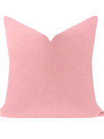 Laura Park Blush Pink Solid  Velvet Pillow 22x22