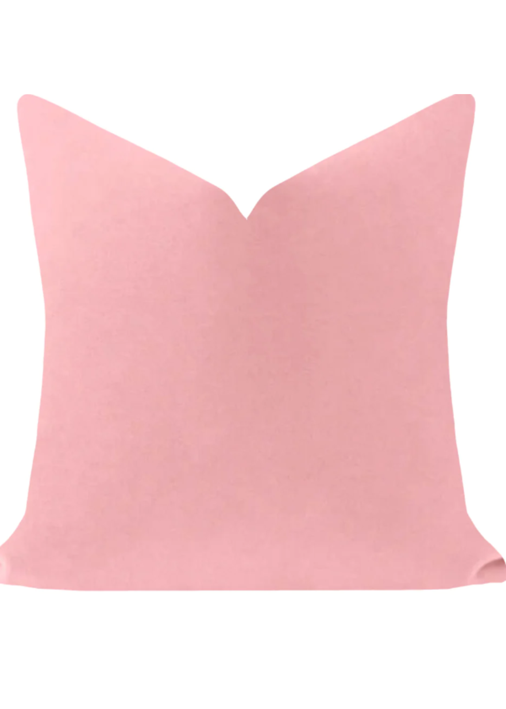 Laura Park Blush Pink Solid  Velvet Pillow 22x22