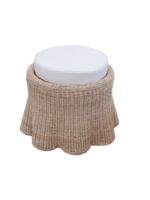 Mainly Baskets Mainly Baskets Dipped Scallop Round Ottoman