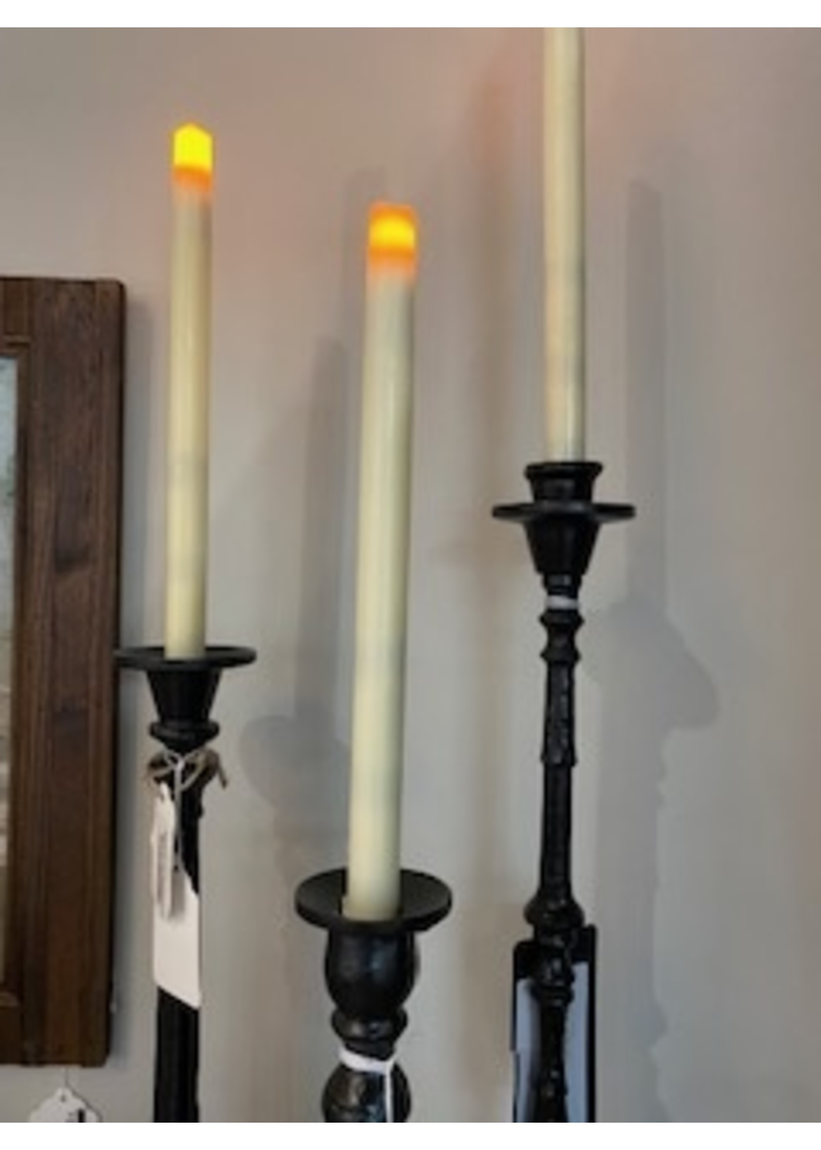 Melrose LED Ivory 12  Taper Candle 6 Hour Timer - Artifactory Auburn