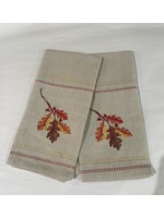 Tableau Tableau Embroidered Fall Leaf Spring Dishtowel