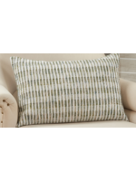 Saro Saro Woven Green Line Pillow Down Filled 16x24