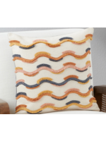 Saro Saro Fringe Lace Applique Pillow Down Filled 18x18