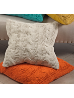 Saro Saro Cable Knit Design Pillow Vanilla