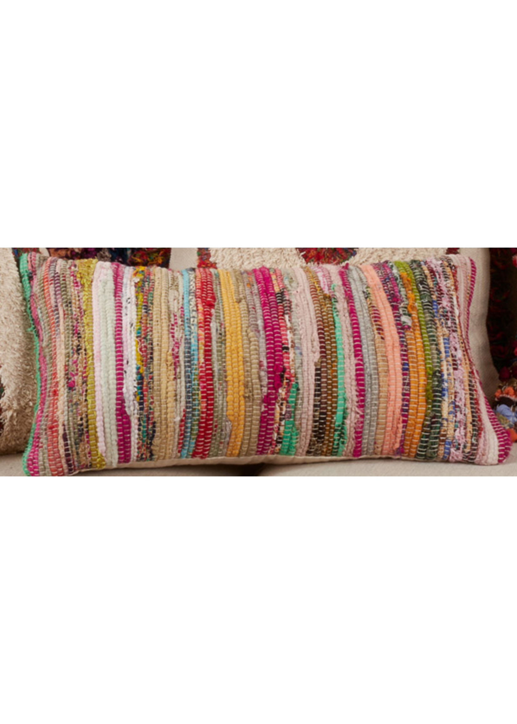 Saro Saro Chindi Pillow Multi Colored 14x23