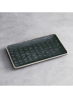 Beatriz Ball Beatriz Ball Thanni Croc Tray, Small, Black and Gold