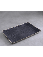 Beatriz Ball Beatriz Ball Thanni Croc Medium Tray Black & Gold