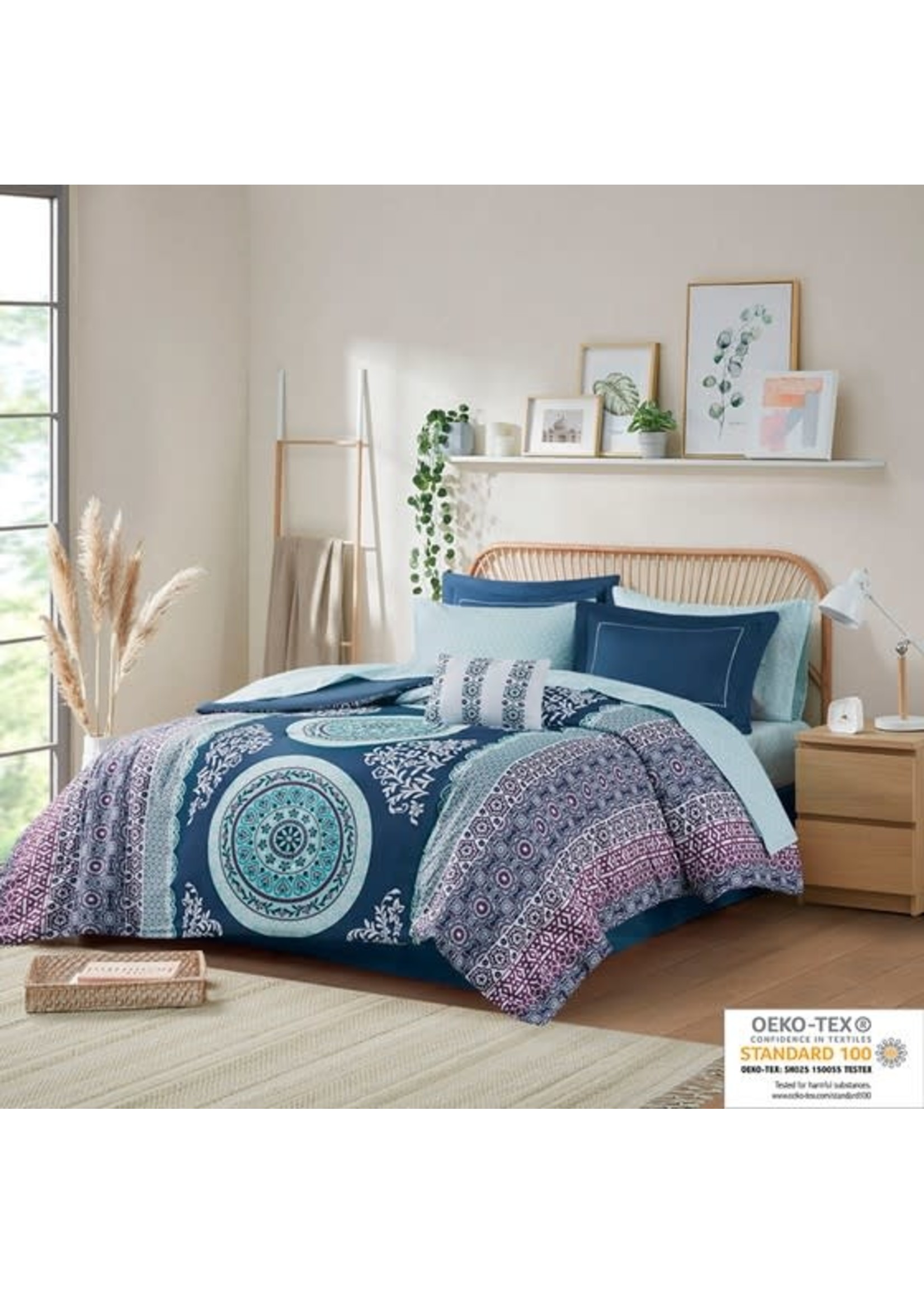 Intelligent Design Intelligent Design Bohemian 9 Piece Comforter Set, with Sheets, Twin XL