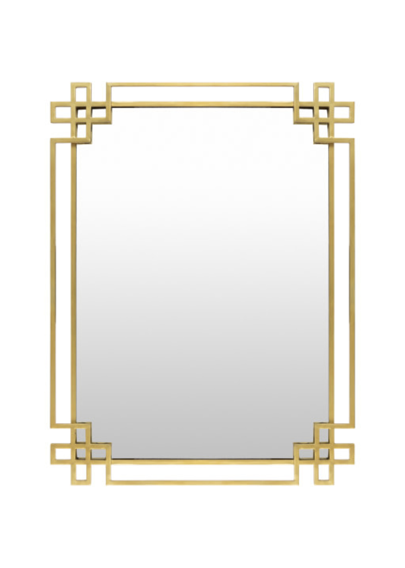 Surya Surya Gold Greek Key Wall Mirror