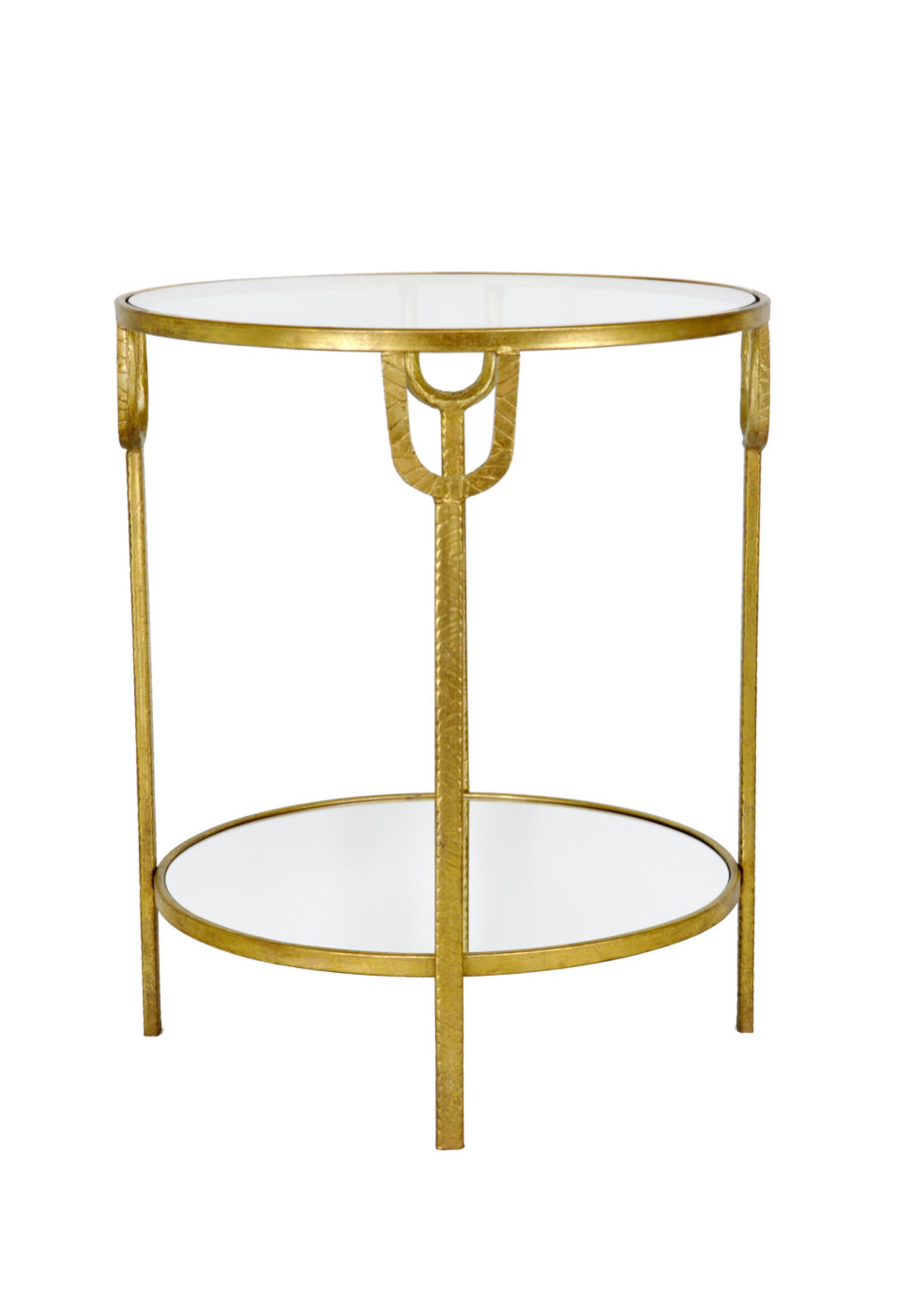 Zeugma Round Gold End Table