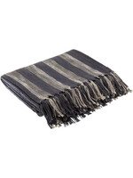 Surya Surya Briar Throw, Navy/Gray Stripe