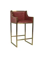 Blue Ocean Traders Blue Ocean Traders Camden Bar Stool, Blush Velvet