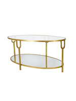 Zeugma Gold & Glass Oval Coffee Table