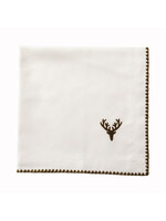 Tableau Embroidered Antler Napkin