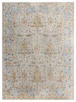 LR Home LR Vintage Ivory/ Blue Wool Rug, 5'x7'9"