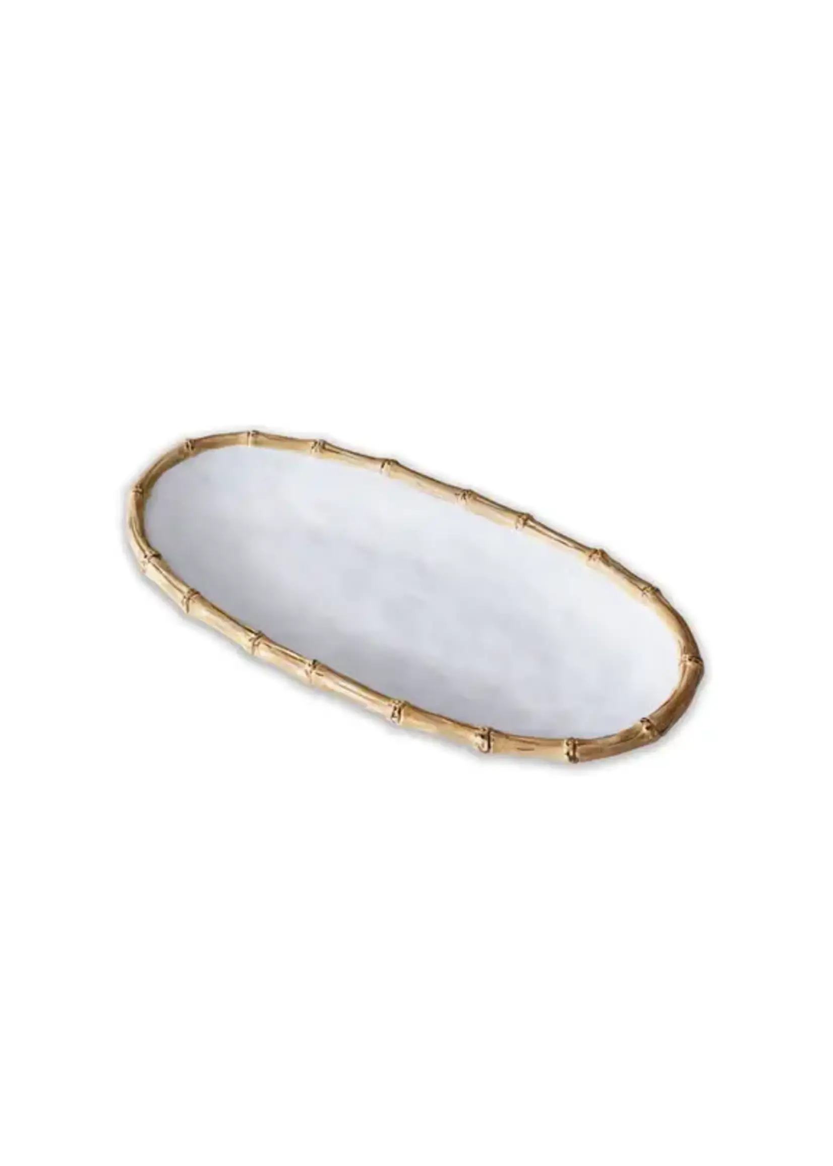 Beatriz Ball Beatriz Ball VIDA Bamboo Medium Oval Platter, White and Natural