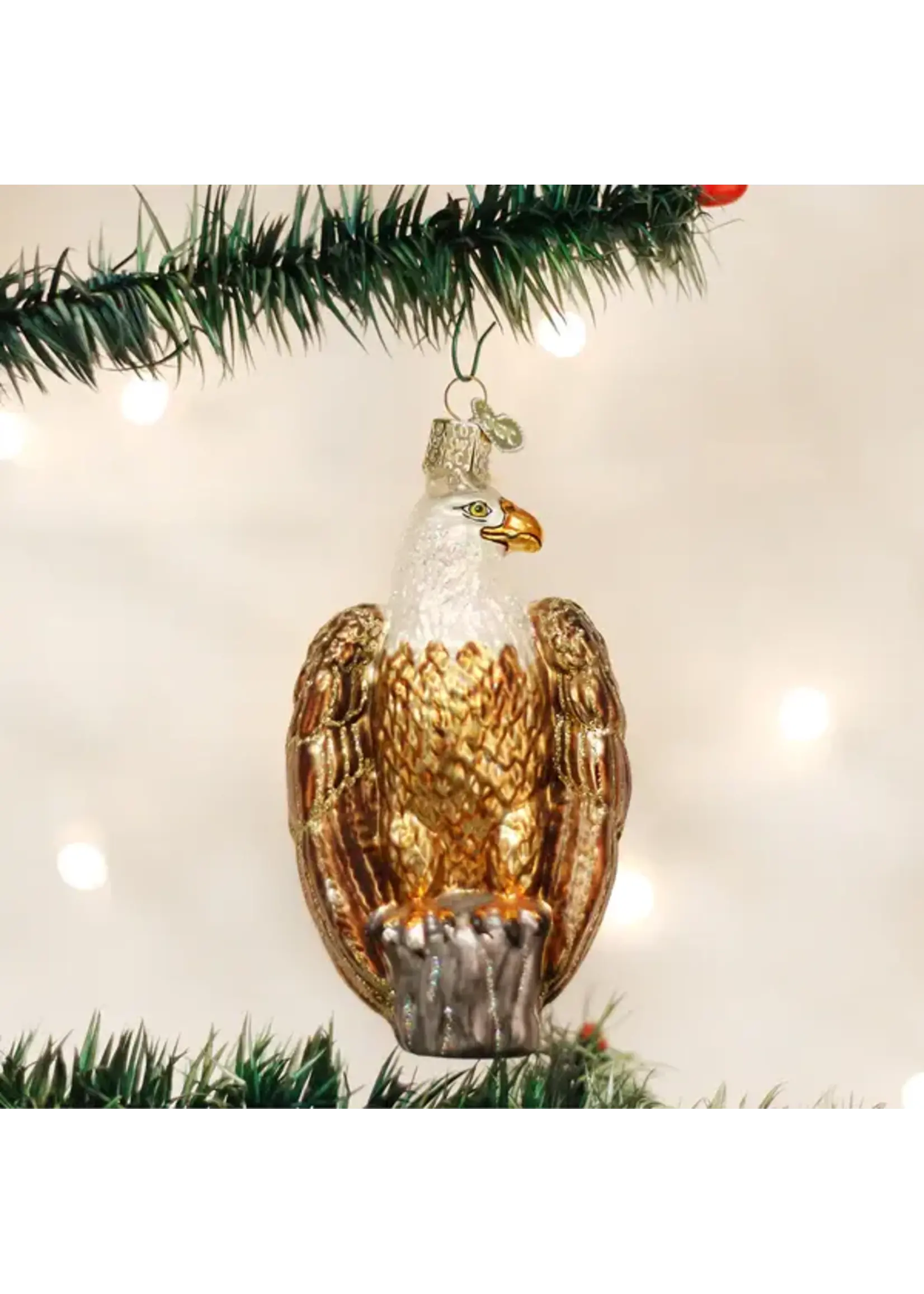 Old World Christmas Old World Bald Eagle Glass Ornament