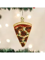 Old World Christmas Old World Pizza Slice Glass Ornament