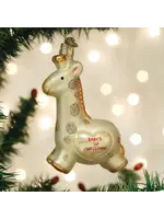 Old World Christmas Old World Baby's First Christmas Giraffe Glass Ornament