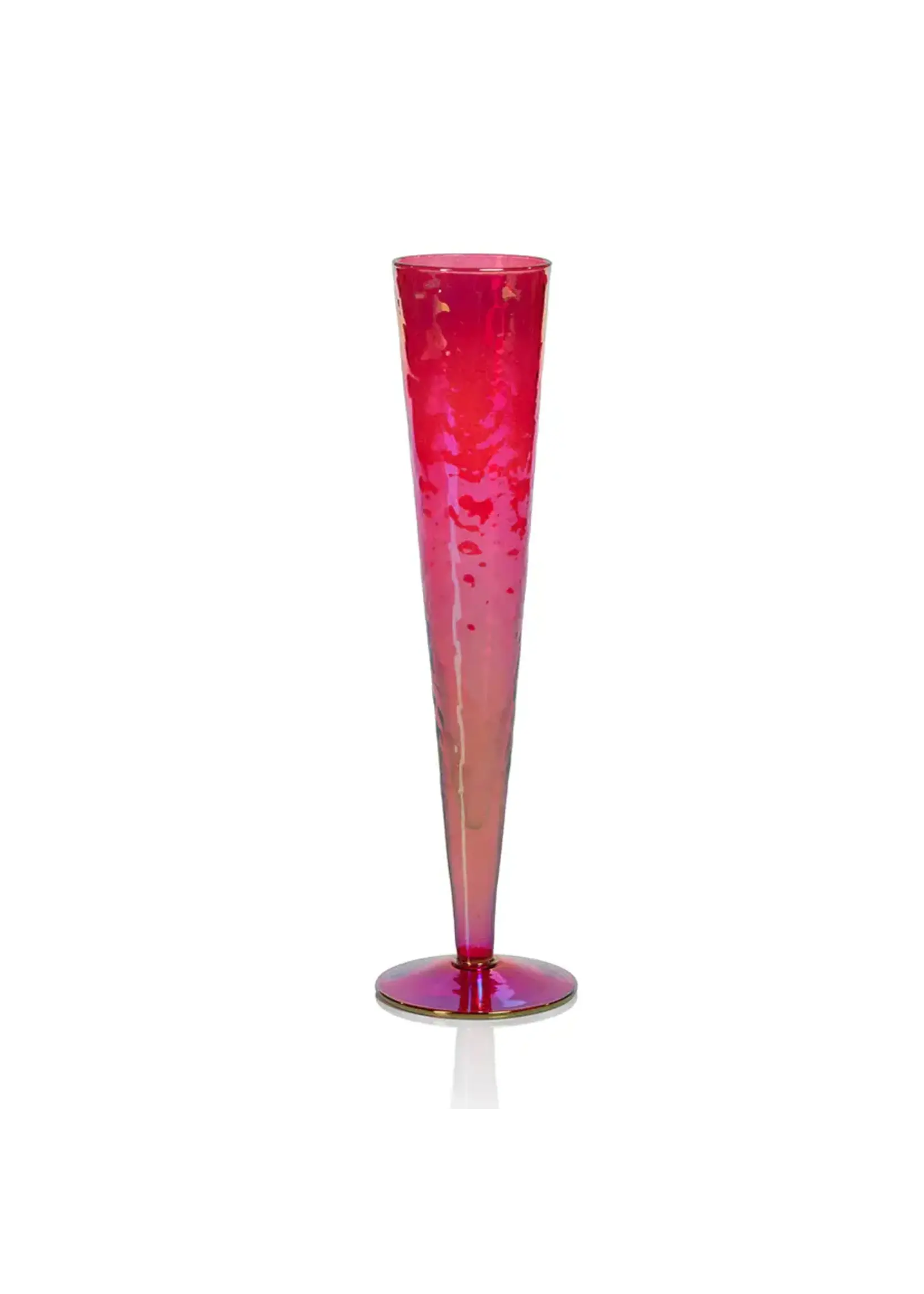 Zodax Aperitivo Slim Champagne Flute, Red Luster