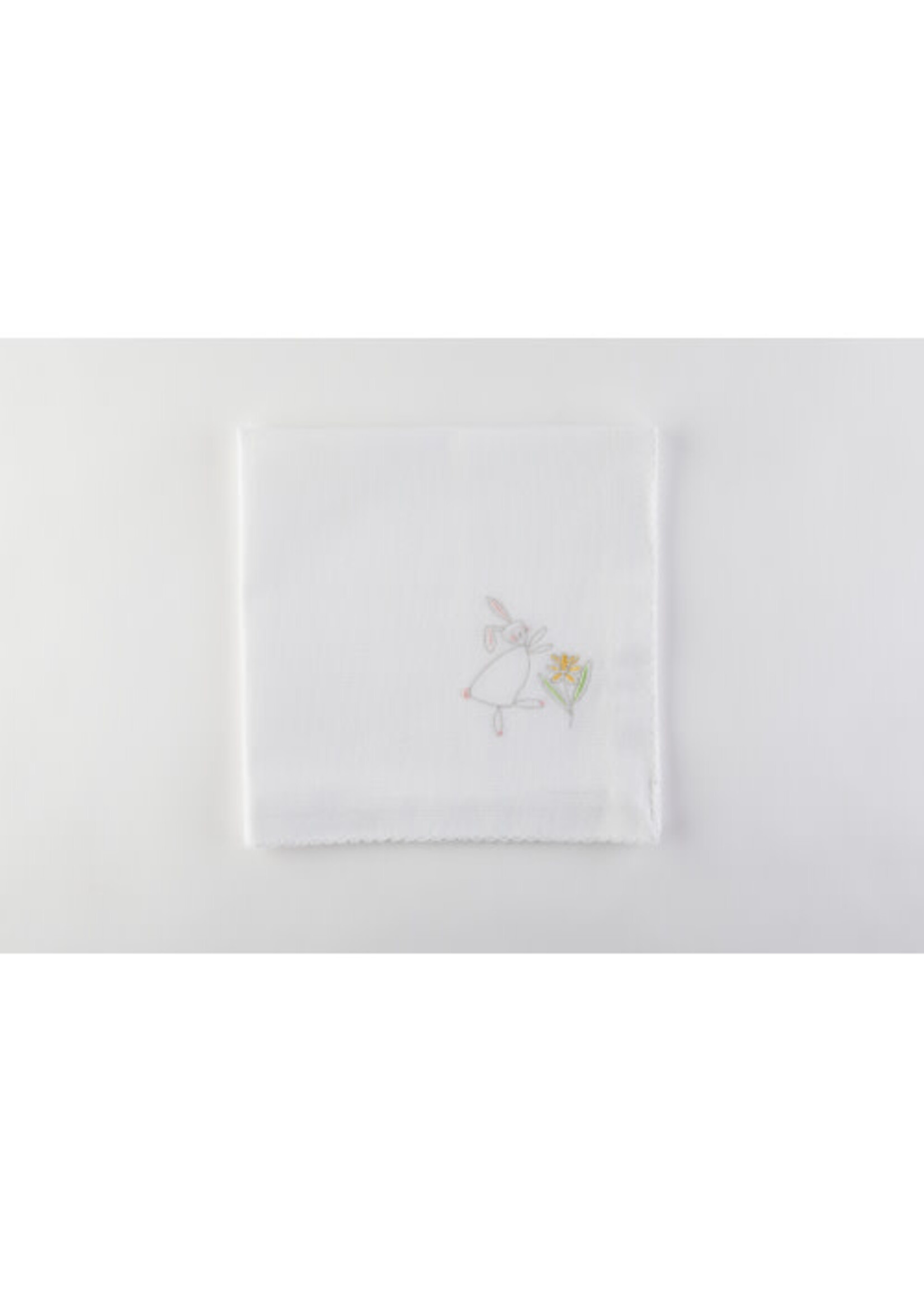 Tableau Embroidered Bunny 7 Daffodil Napkin