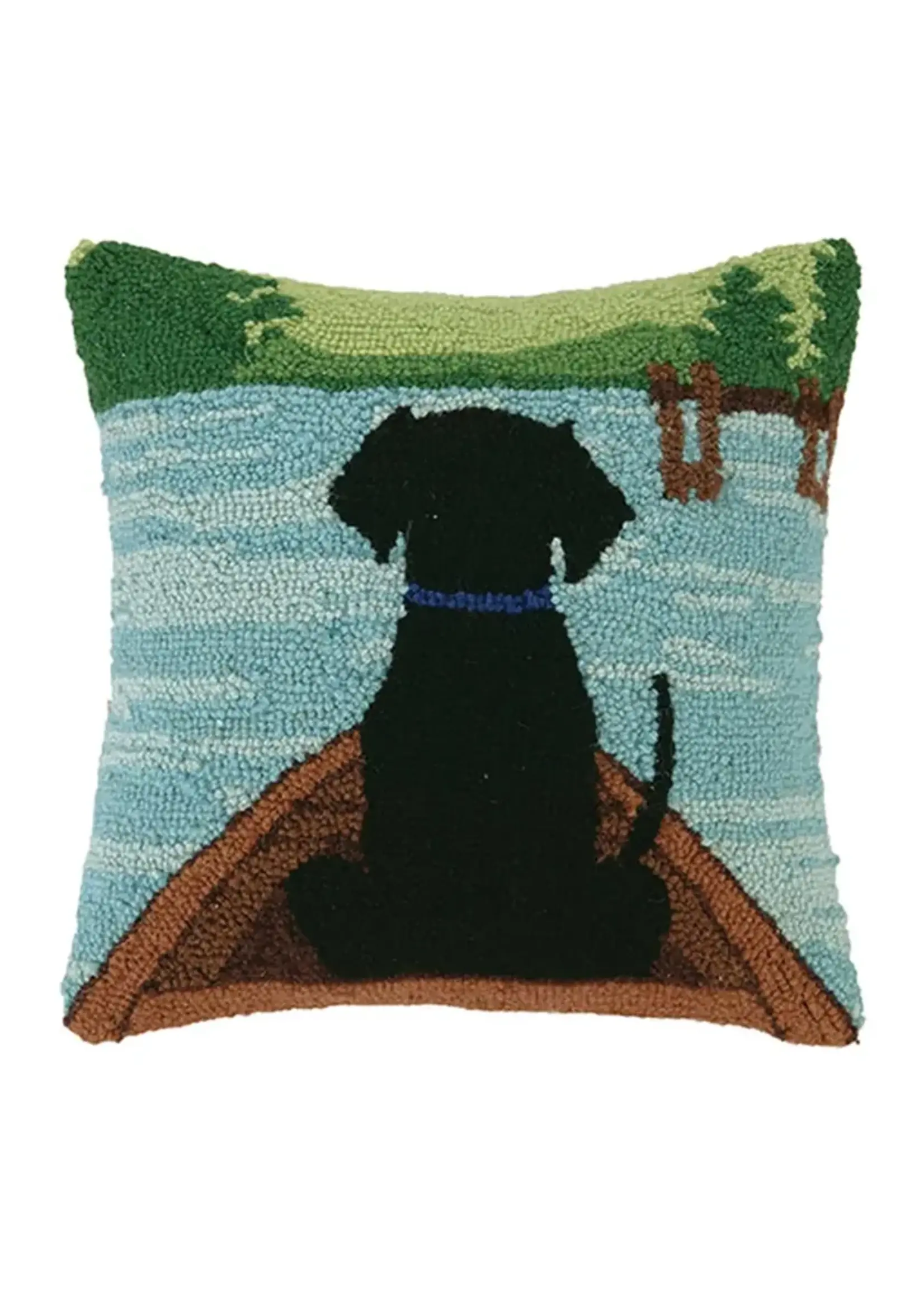 Peking Black Lab, Canoe Hook Pillow