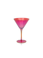 Zodax Aperitivo Martini Glass, Luster Red