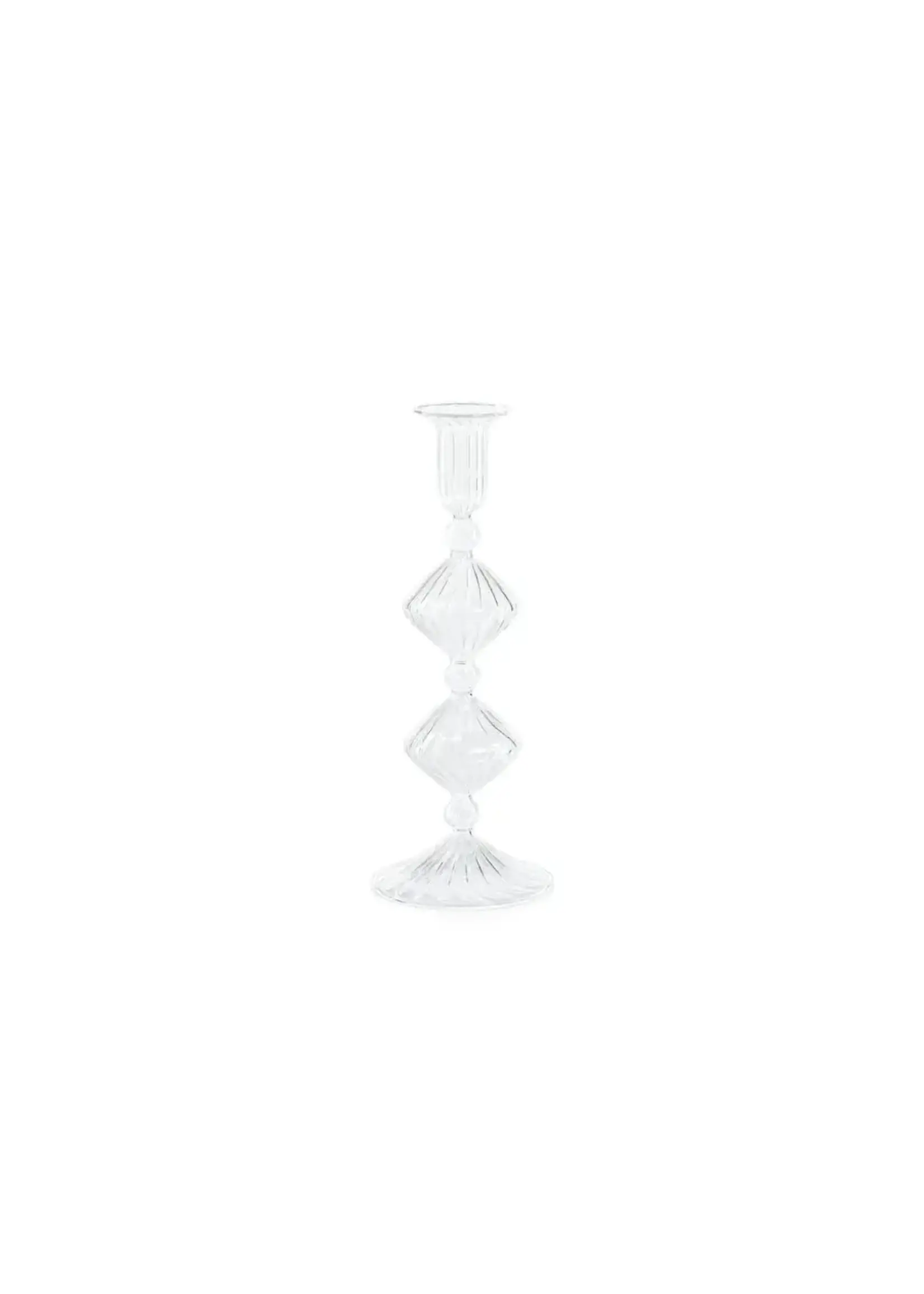 Zodax Candeliere Glass Taper Holder, 10"