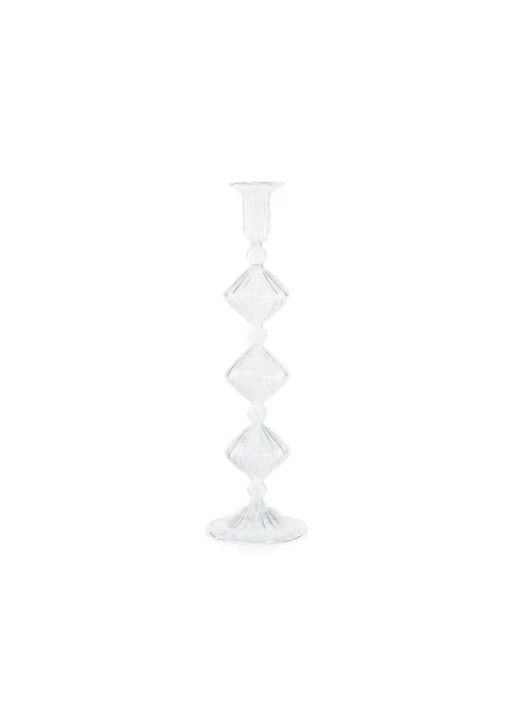 Zodax Candeliere Glass Taper Holder, 13"