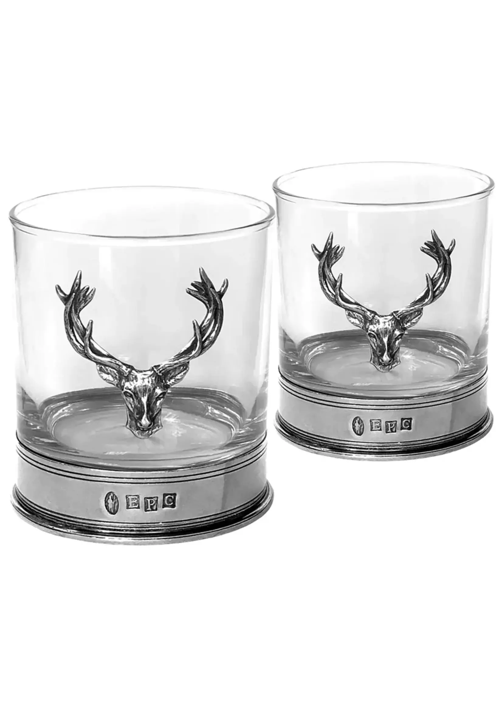 English Pewter Company Pewter Stag DOF Glasses, Set of Two