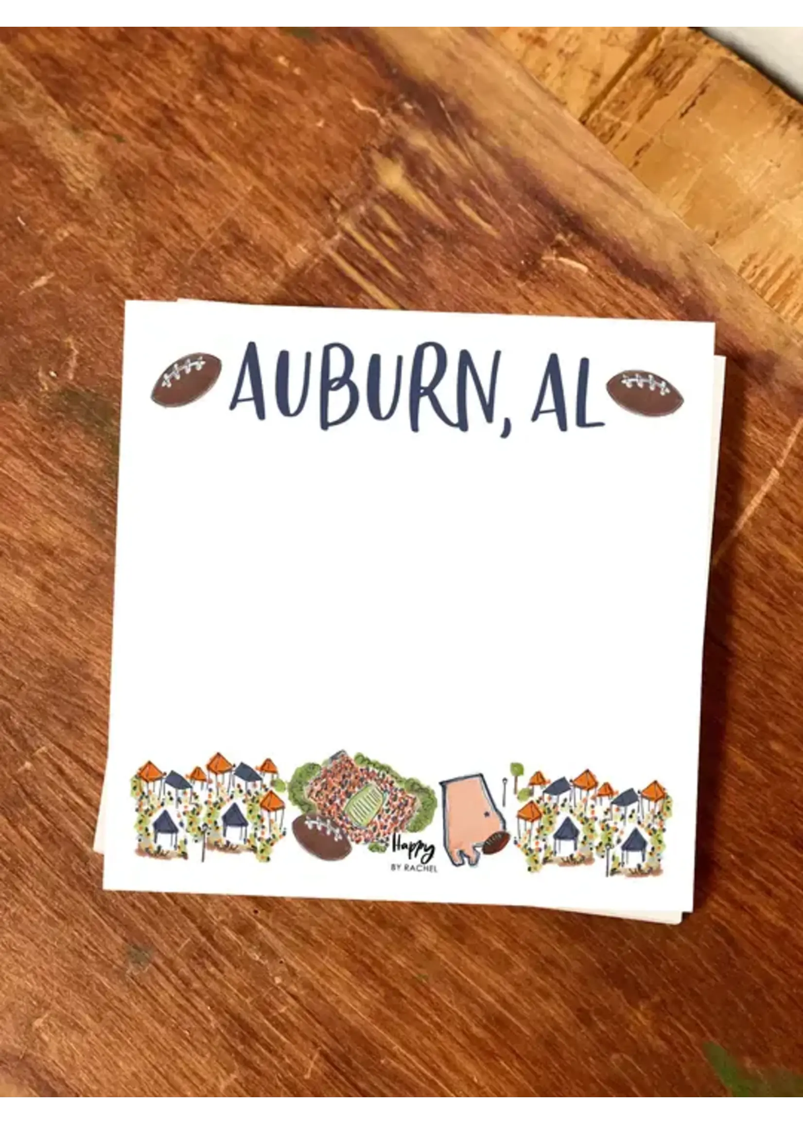 Happy by Rachel Chunky Notepad, Auburn, AL
