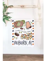 Happy by Rachel Auburn, Alabama Tea Towel