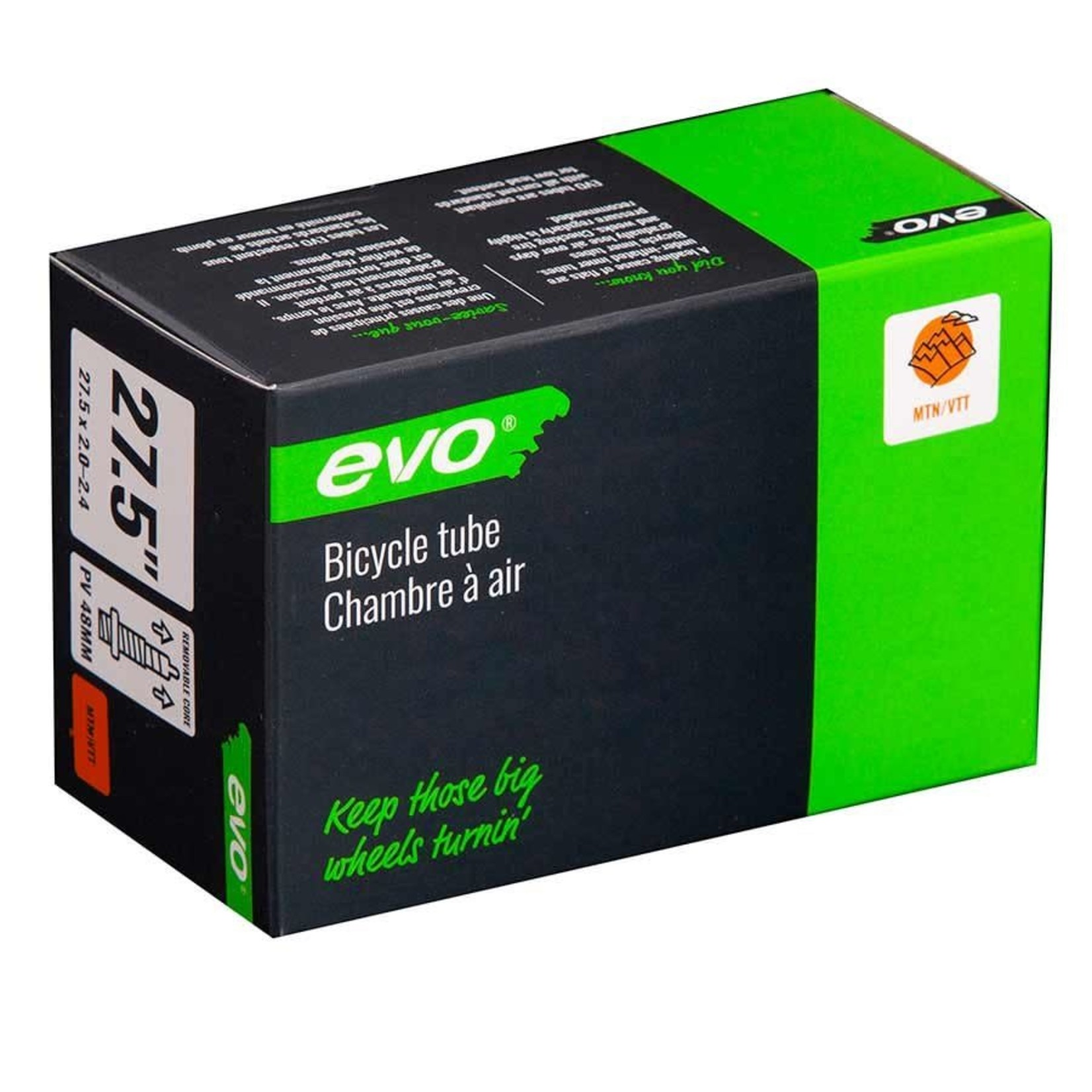 EVO EVO, Chambre à air, Presta, Longueur de valve: 48mm