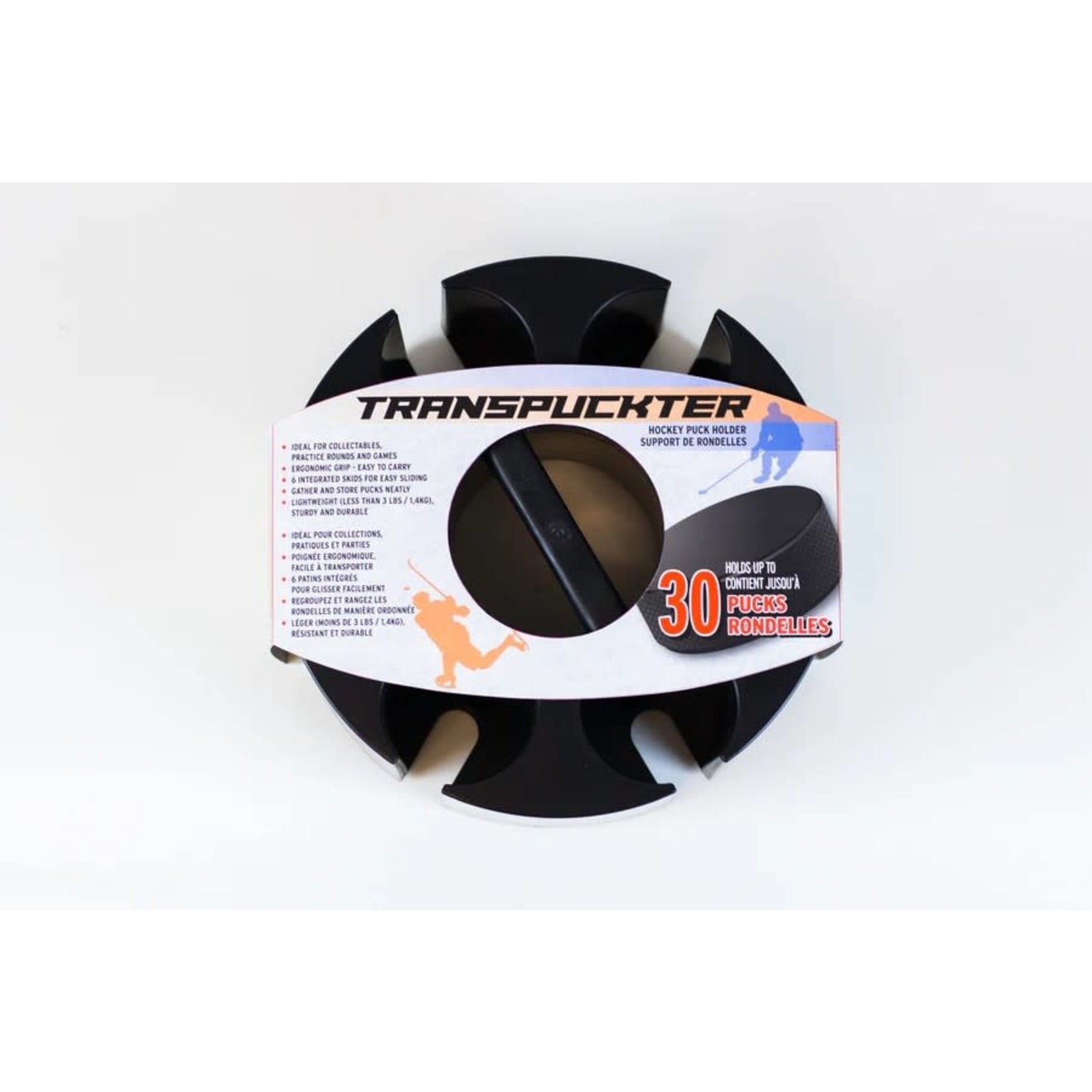 Sidelines TRANSPUCKTER - HOCKEY PUCK HOLDER - BLACK