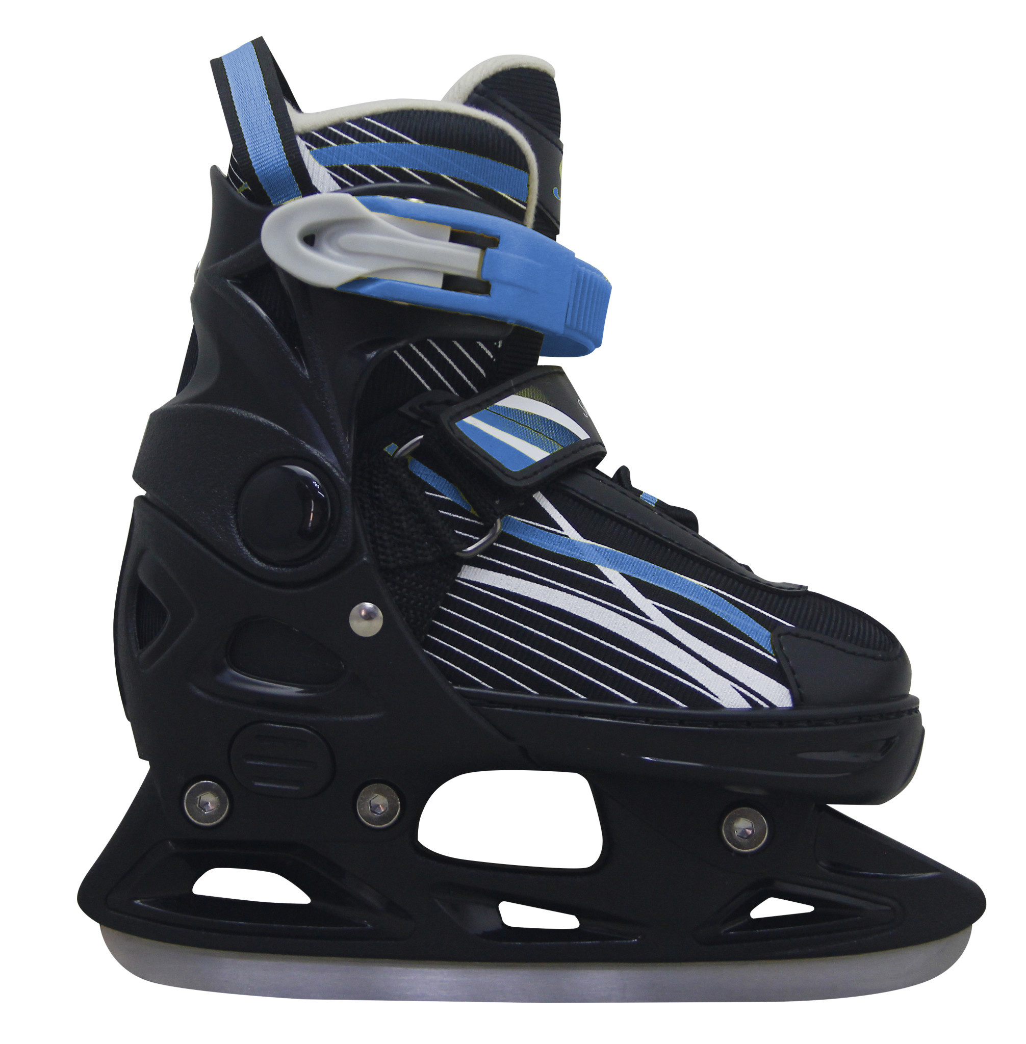 Patins En Ligne Ajustables SKIDS Control Oxygen Semi-Soft T. 42-45 Bleu Noir