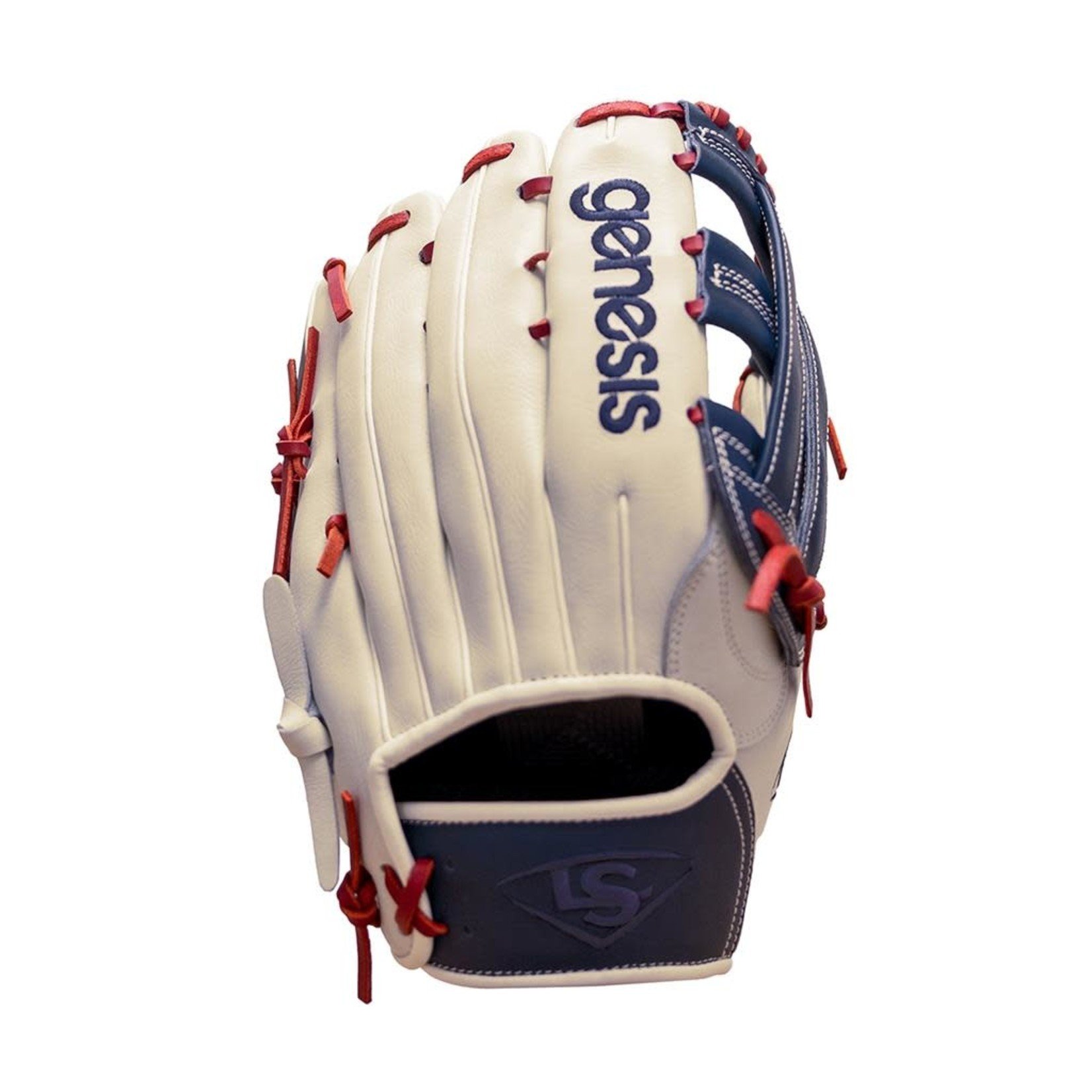 Louisville 2023 LOUISVILLE GENESIS SP FIELDING GLOVE WHITE-NAVY