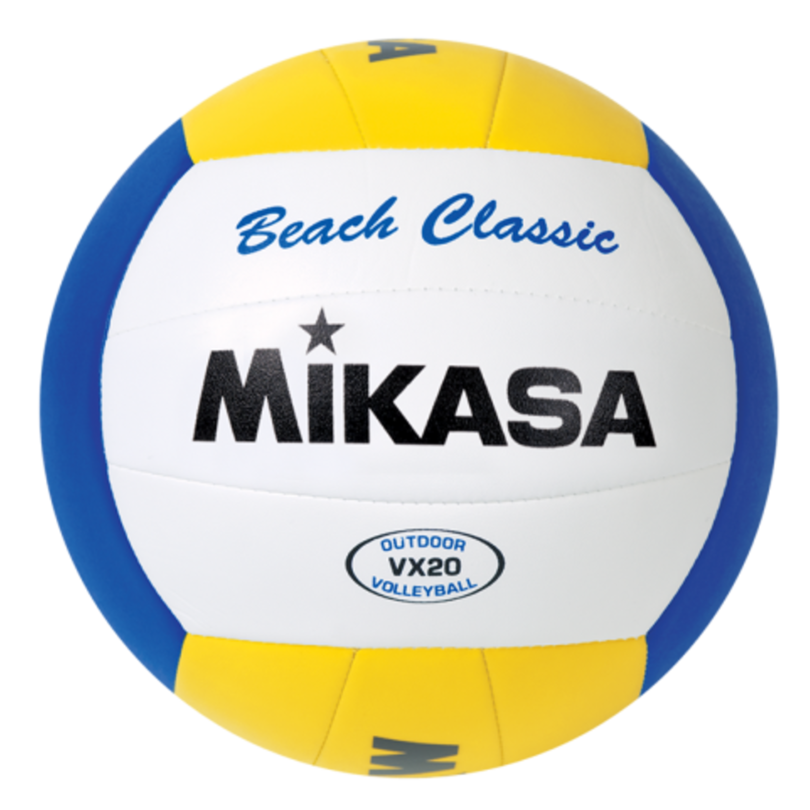 Mikasa Modèle de réplique Beach Classique, couverture à coutures souples, jaune/blanc/bleu  VX20
