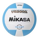 Mikasa Micro-Cell composite cover game ball, columbia blue/white