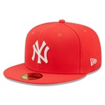 New Era New York Yankees New Era Lava Highlighter Logo 59FIFTY Fitted Hat - Red