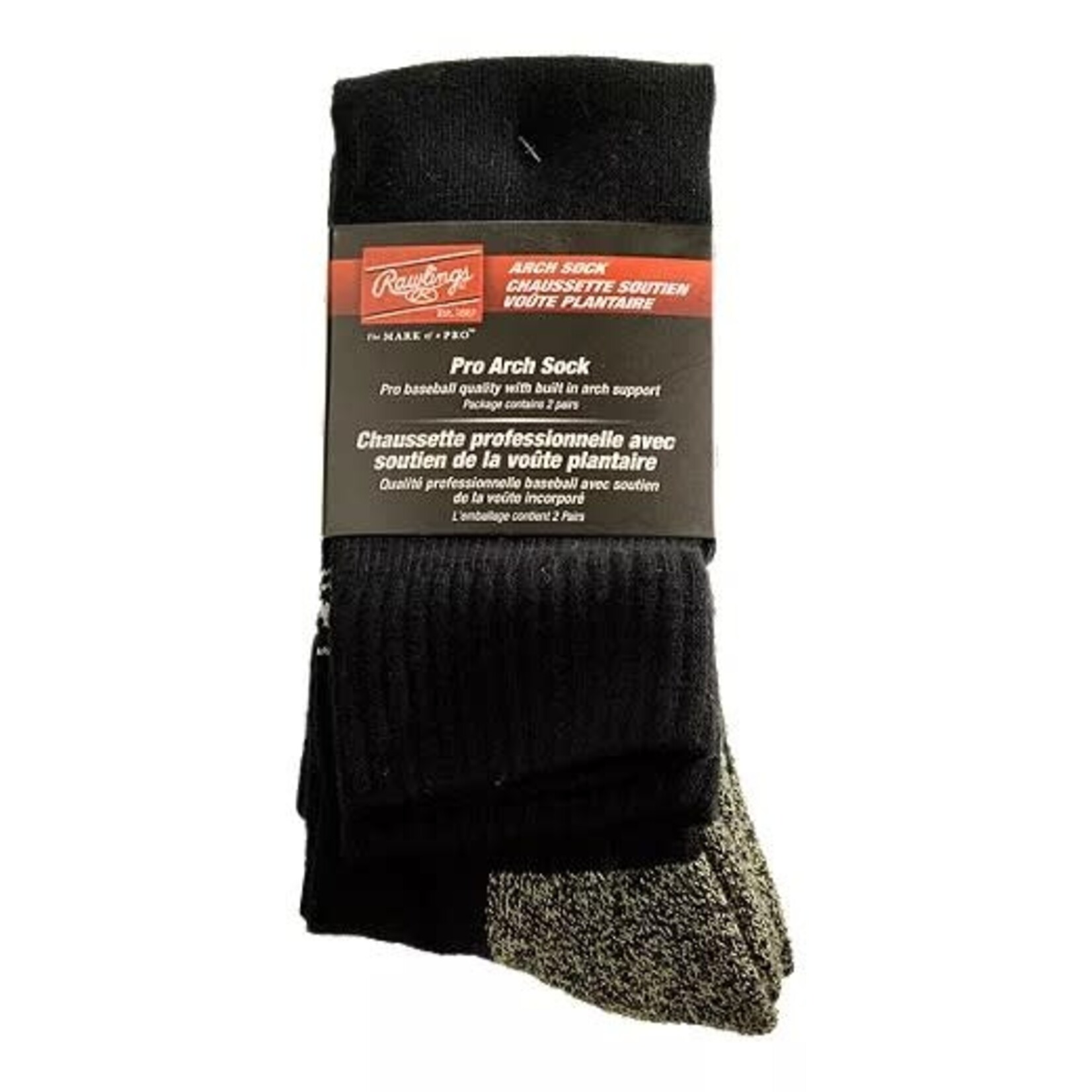 Rawlings RAWLINGS PRO ARCH 2-PACK BASEBALL SOCKS