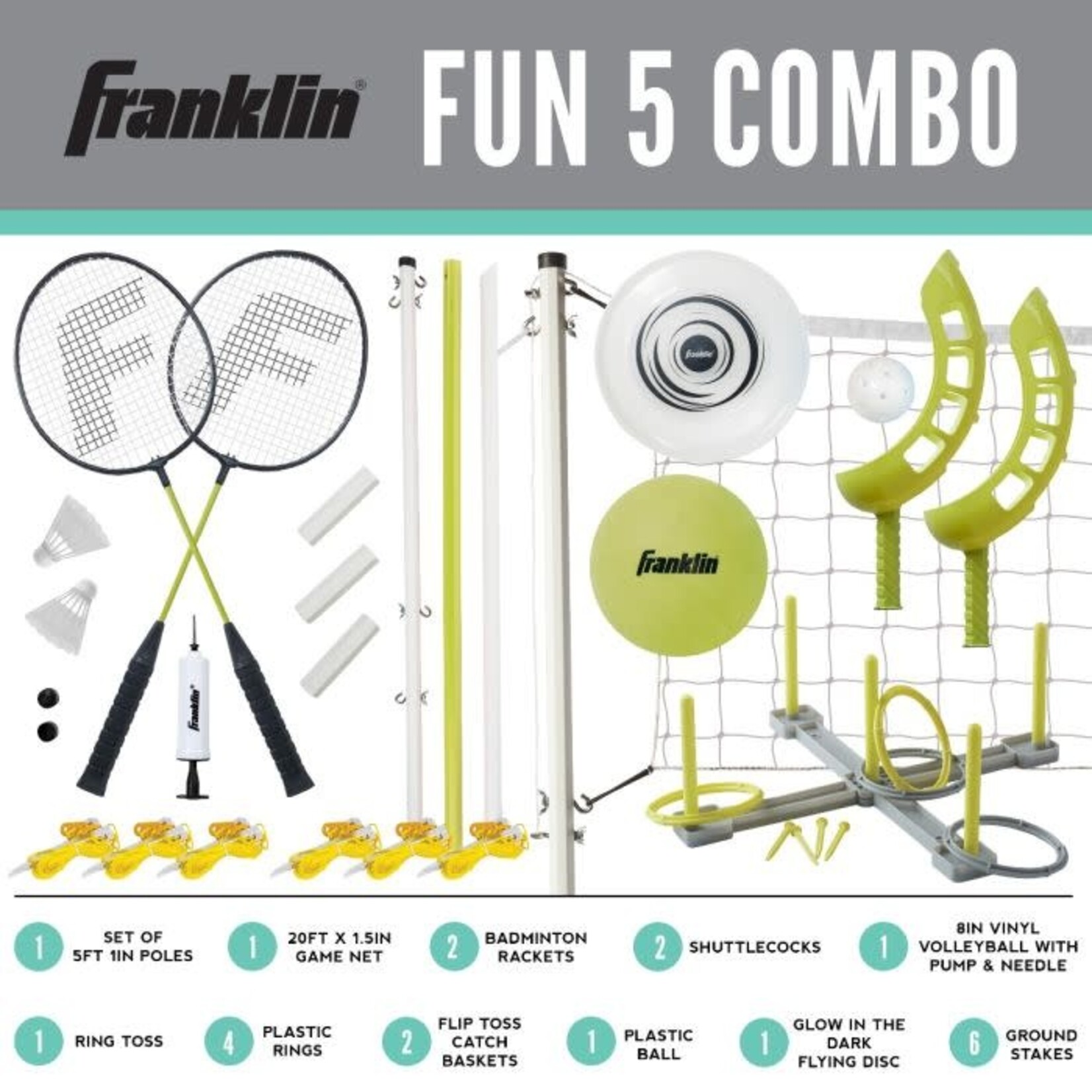 Franklin FRANKLIN 5 GAME OUTDOOR COMBO SET