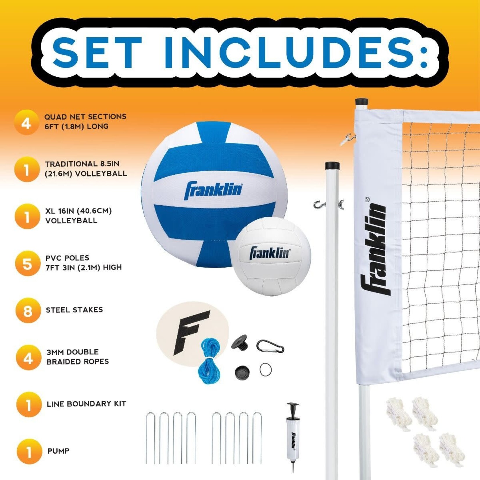 Franklin FRANKLIN QUAD VOLLEYBALL -3MM PVC