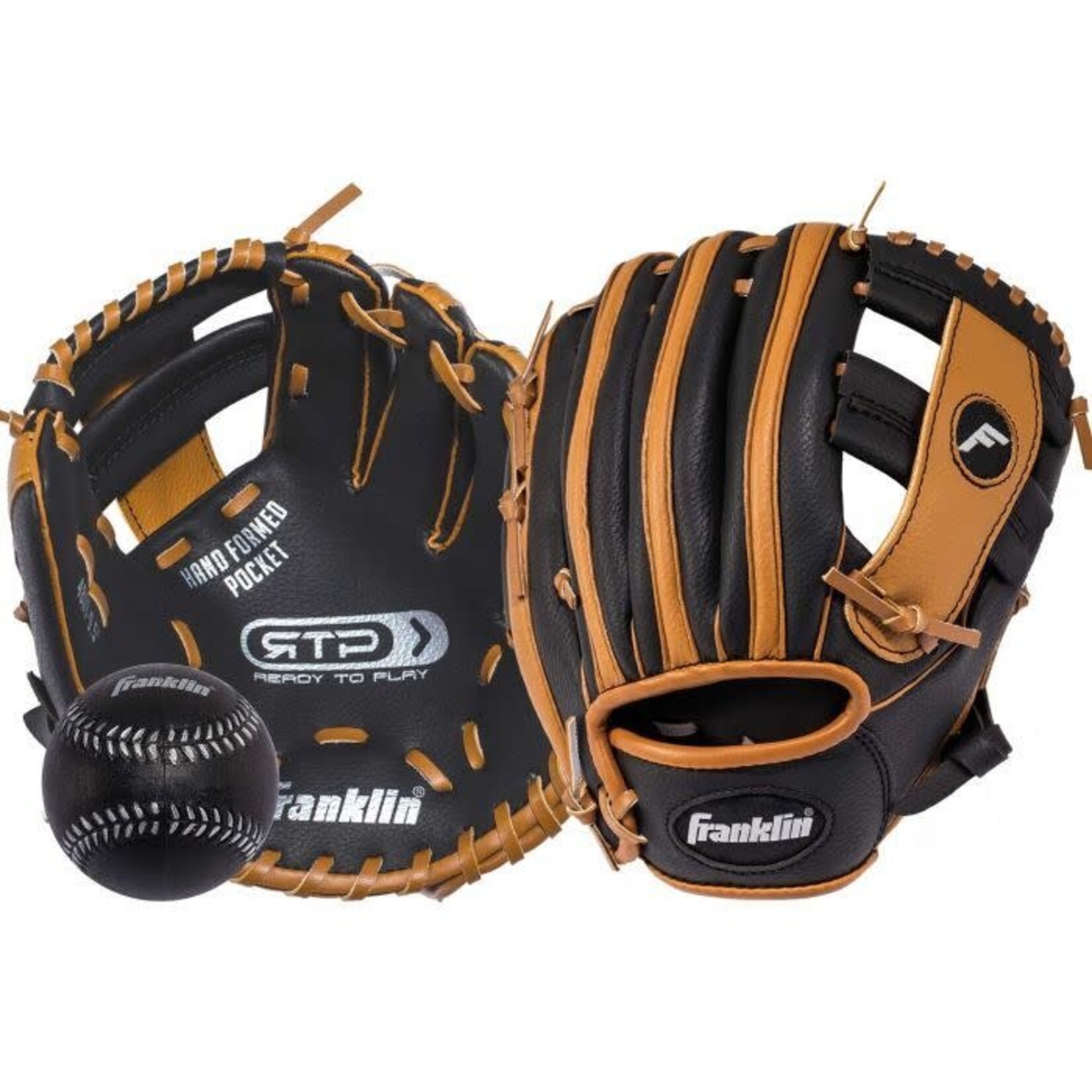 Franklin Gant Baseball Franklin TeeBall RTP Noir/Tan + Balle 9.5''