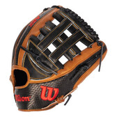 Gant De Baseball Wilson Pro Select A2475 - 12,5 Pouces - Mitaine Droite Cuir Marron Et Noir
