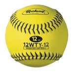 Markworth Weighted Yellow Leather 12" Softball - 12 oz.